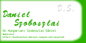 daniel szoboszlai business card